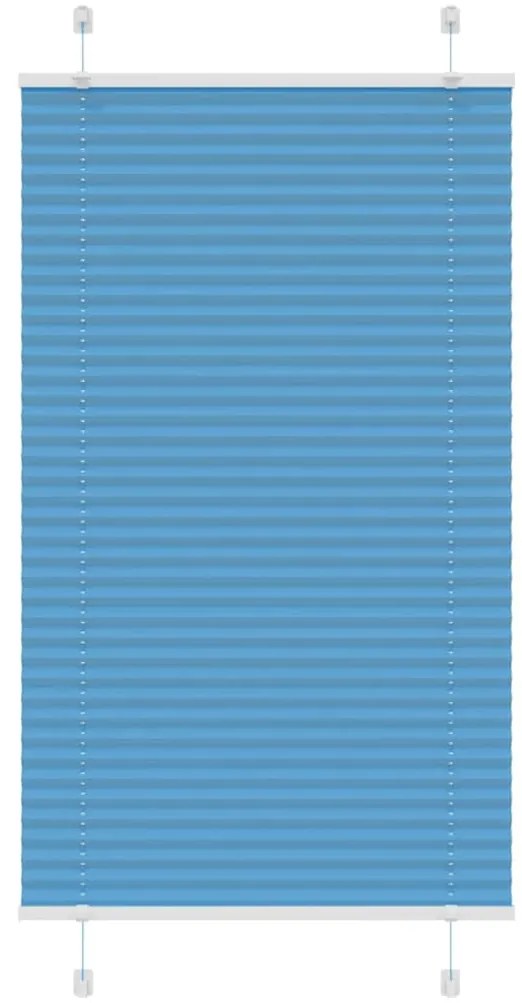 Azul Plissada Cega 80x150 cm Largura Tecido 79,4 cm Poliéster