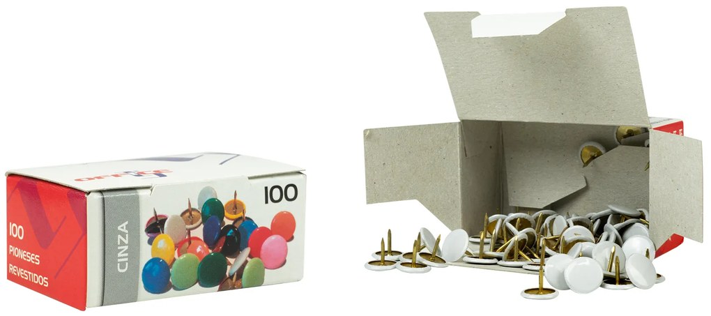 Pioneses Cinza 9,5 mm 100 unidades