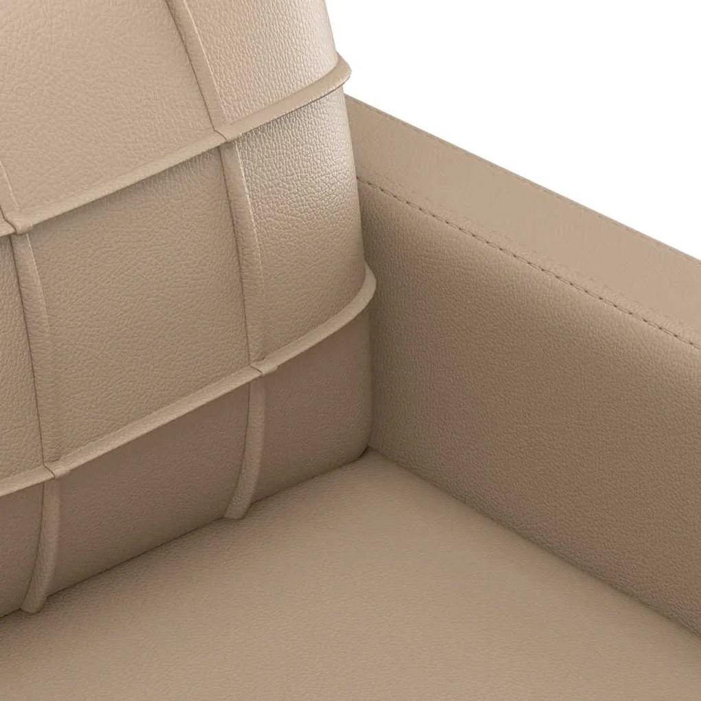 Poltrona 60 cm couro artificial cappuccino