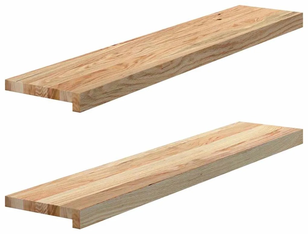 vidaXL Soleiras da janela 2 pcs 100x20x2cm carvalho maciço não tratado