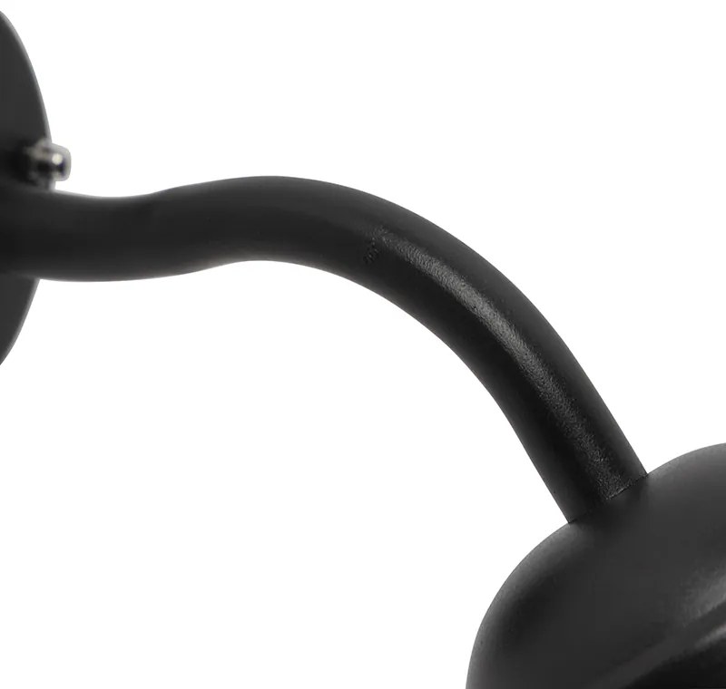 LED Candeeiro de parede exterior inteligente preto IP44 com WiFi A60 - Munich Industrial