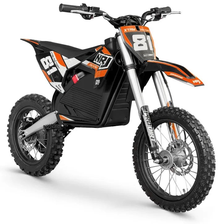 MOTO CROSS elétrica para crianças NRJ 1600W 14/12 Laranja
