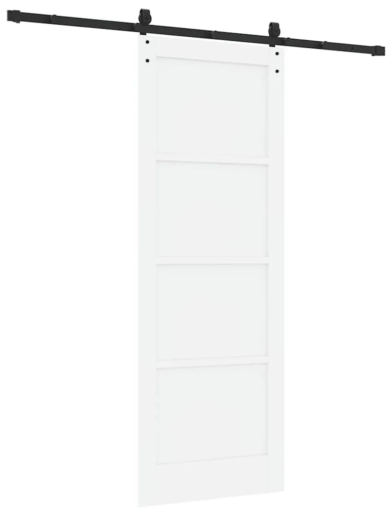 Porta Deslizante vidaXL com Conjunto de Hardware Branca 78x211 cm Made