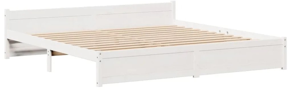 Estrutura de cama c/ cabeceira sem colchão 180x200 cm branco