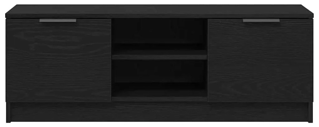 Estante para TV vidaXL Preto Carvalho 102x35x36,5 cm Madeira de engenh