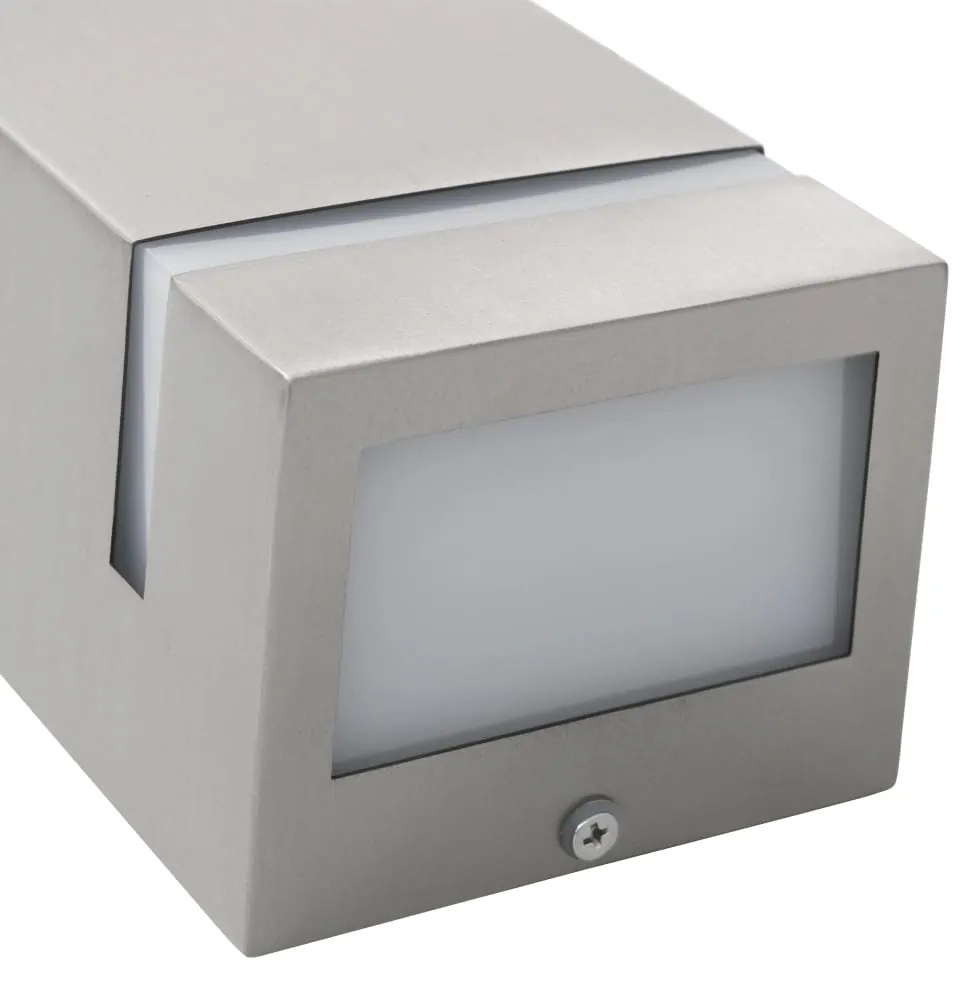 Candeeiros de parede exterior 2 pcs 35 W retangular prateado