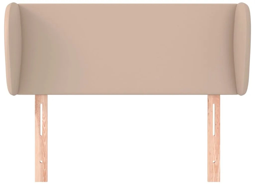 Cabeceira cama abas couro artificial 93x23x78/88 cm cappuccino