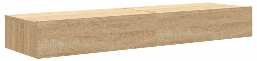 Móveis de TV com luzes LED 2 pcs 60x35x15,5 cm carvalho sonoma