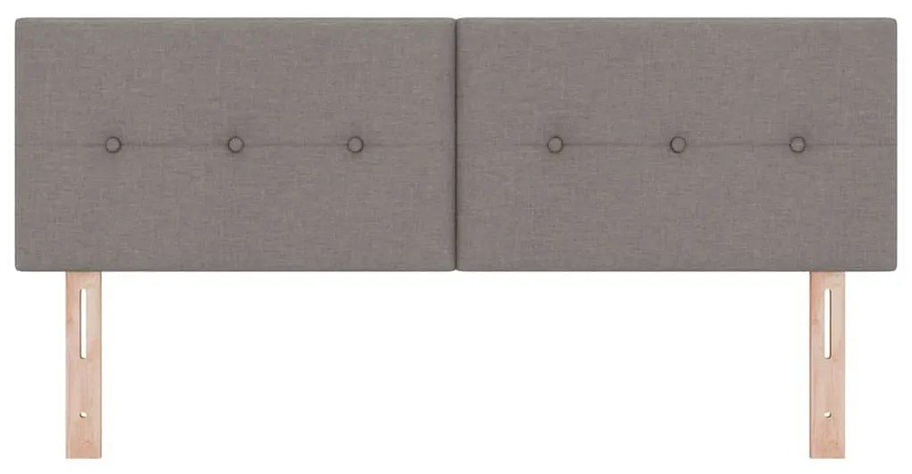 Cabeceira vidaXL Botão Almofadado Taupe 160 cm Tecido