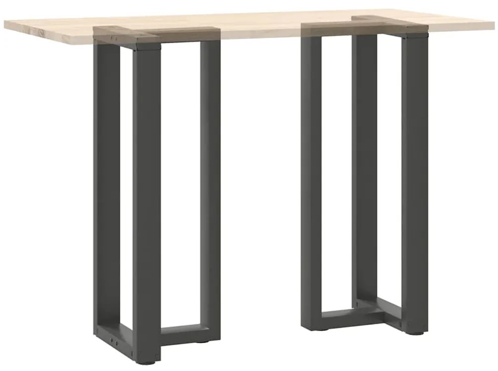 Pés para mesa de bar em forma de T, 2 peças, antracite, 50x35x(100-101