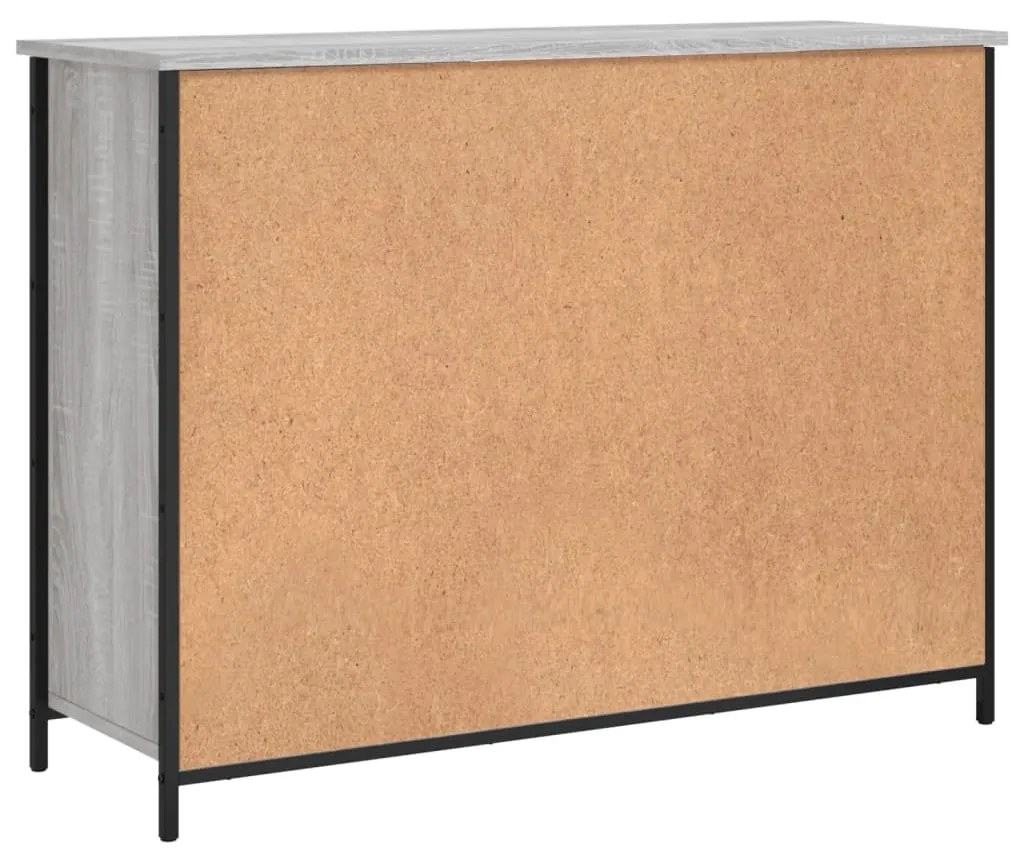 Aparador 100x35x75 cm derivados de madeira cinzento sonoma