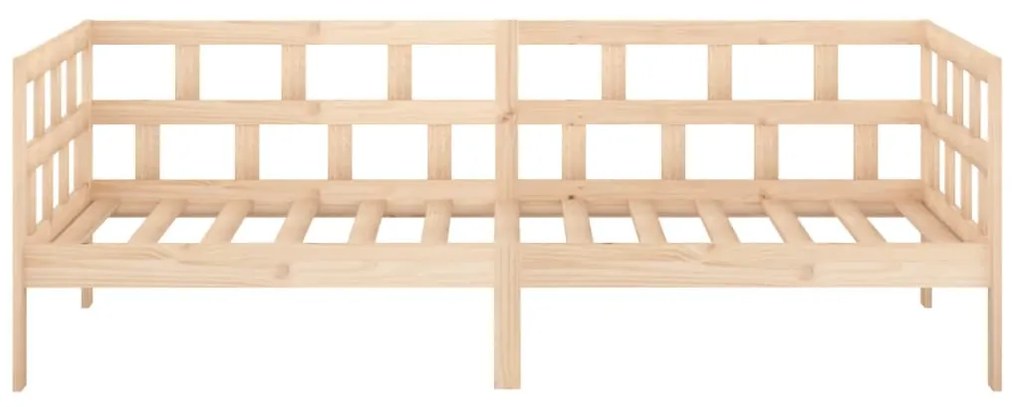 Sofá-cama madeira de pinho maciça 90x190 cm