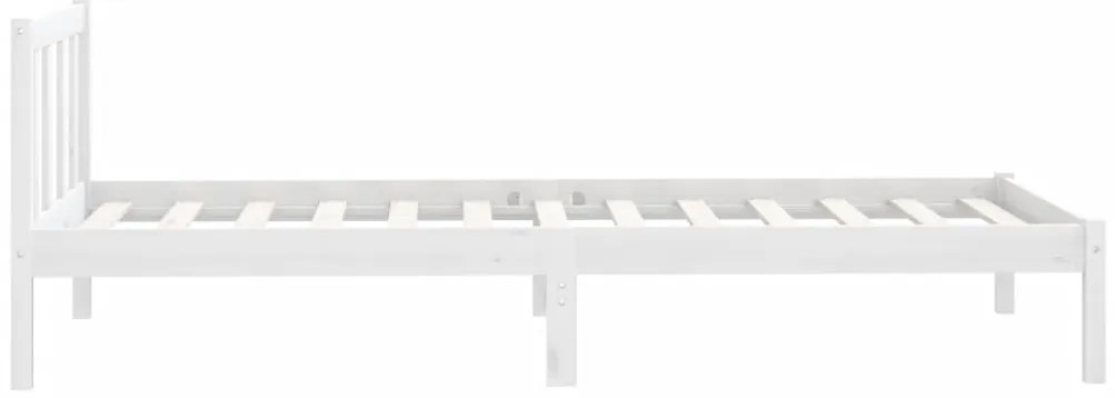 Estrutura de cama 90x200 cm pinho maciço branco