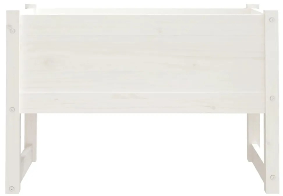 Vaso/floreira 78x40x52 cm pinho maciço branco