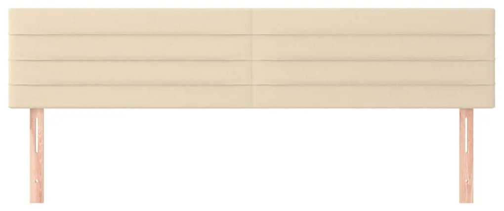 Cabeceira de cama 2 pcs tecido 80x5x78/88 cm creme