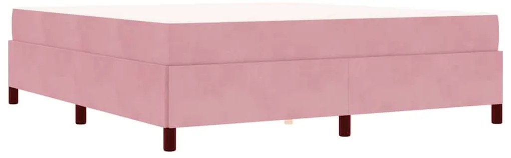 Estrutura da Cama Outros Rosa e branco 180 x 200 cm Veludo