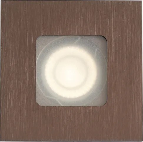 Conjunto de 6 focos embutidos modernos bronze escuro quadrado IP44 - Qure