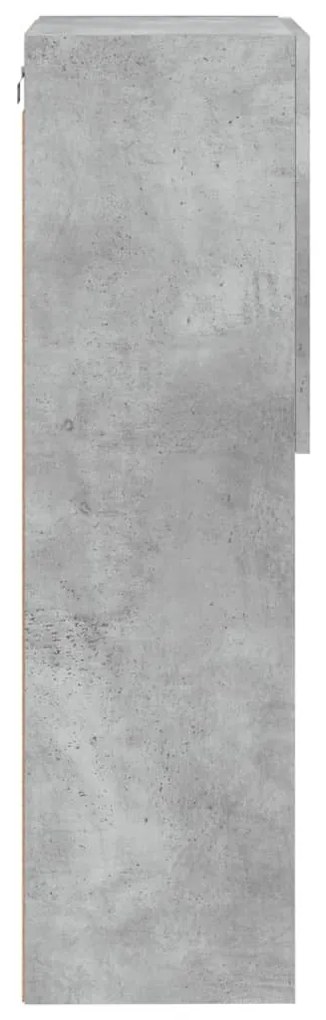 Móvel de TV com luzes LED 40,5x30x102 cm cinzento cimento