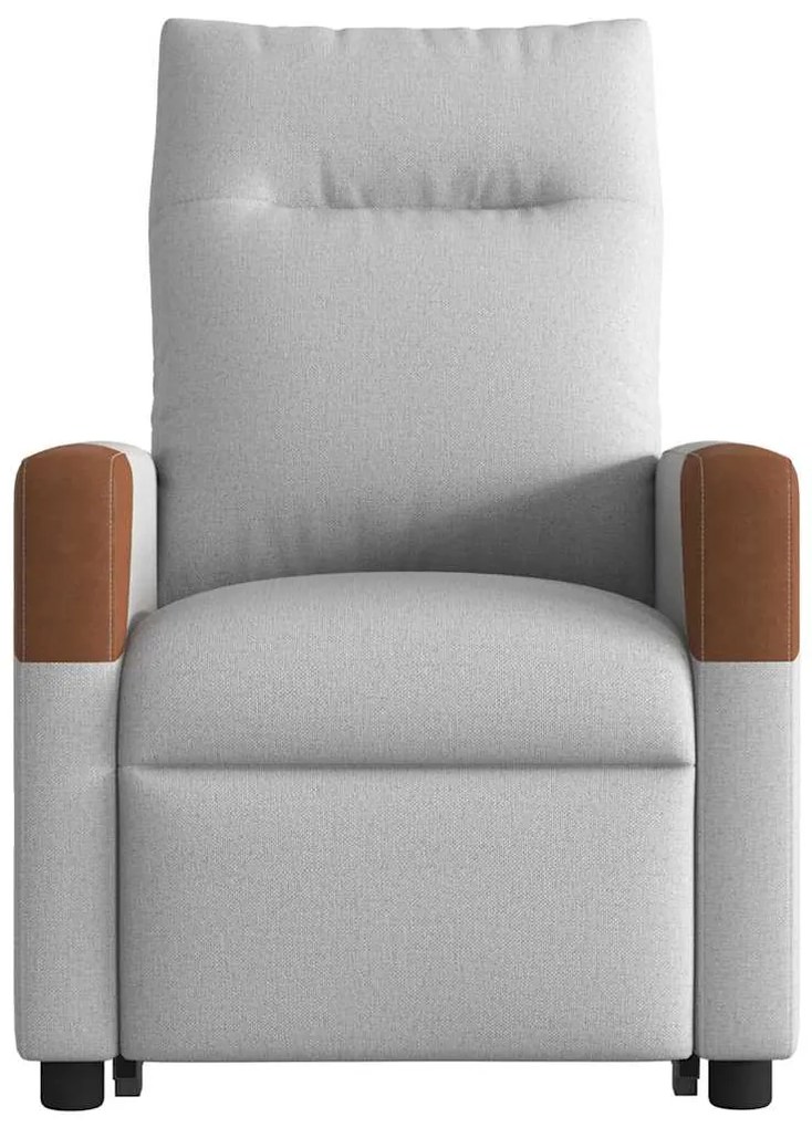Poltrona elétrica elevatória massagens tecido cinzento-nublado
