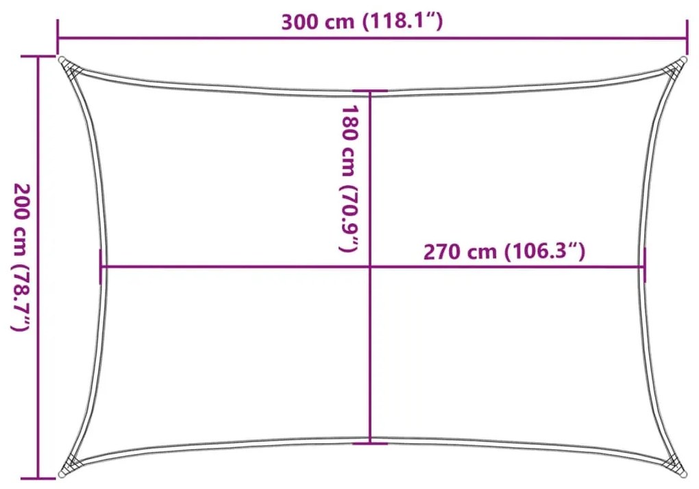 Para-sol estilo vela 160 g/m² 2x3 m PEAD cinzento-acastanhado