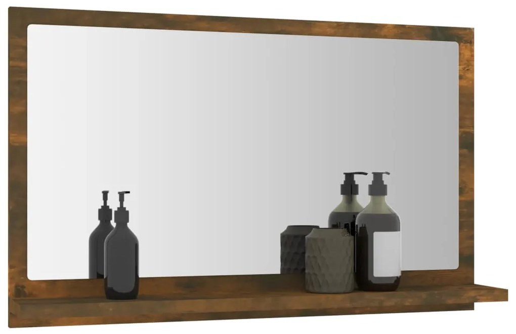 Espelho WC 60x10,5x37 cm derivados de madeira carvalho fumado