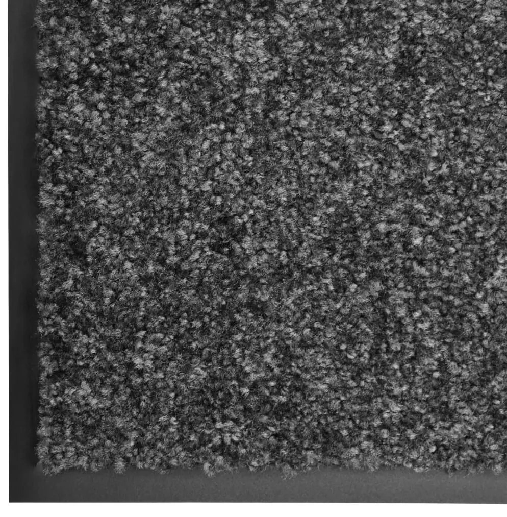 Tapete de porta lavável 60x180 cm antracite
