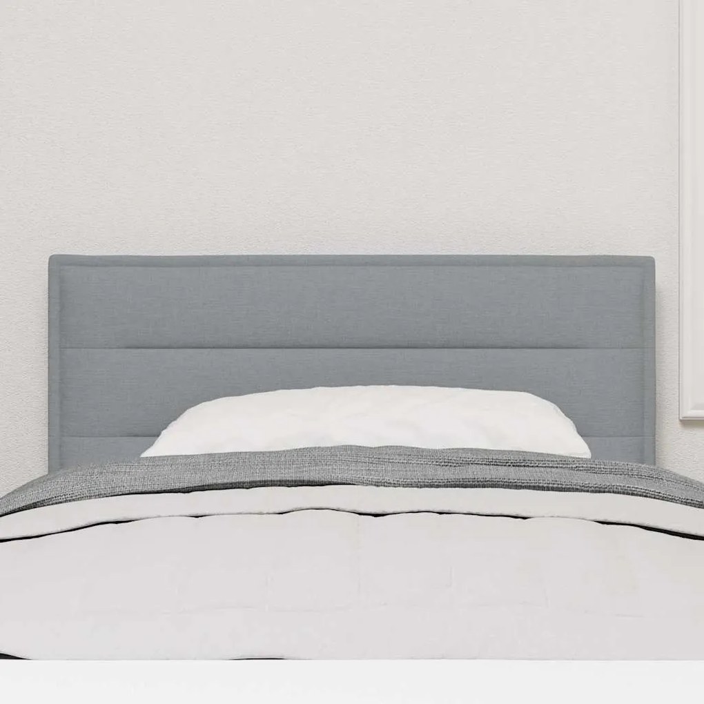 Cabeceira vidaXL Design Linhas Cinza Claro 80 cm em Tecido