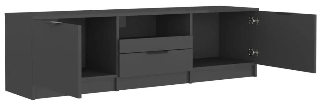 Móvel para TV 140x35x40 cm madeira processada preto