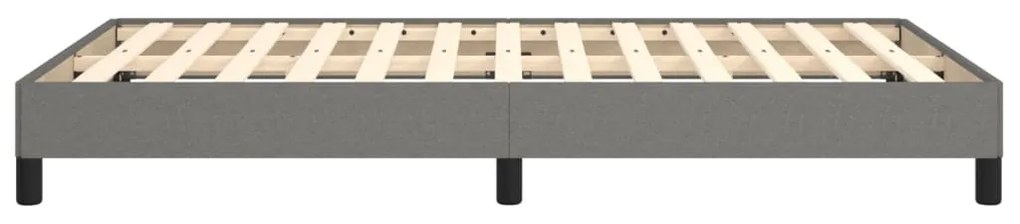 Estrutura de cama sem colchão cinza escuro 120x190 cm tecido