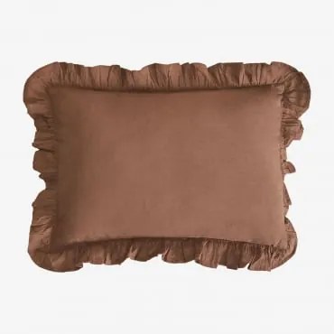 Almofada Retangular 35x50 Cm Em Algodão Clouzot Castanho Café - Sklum