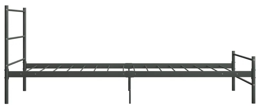 Estrutura de cama 90x200 cm metal cinzento