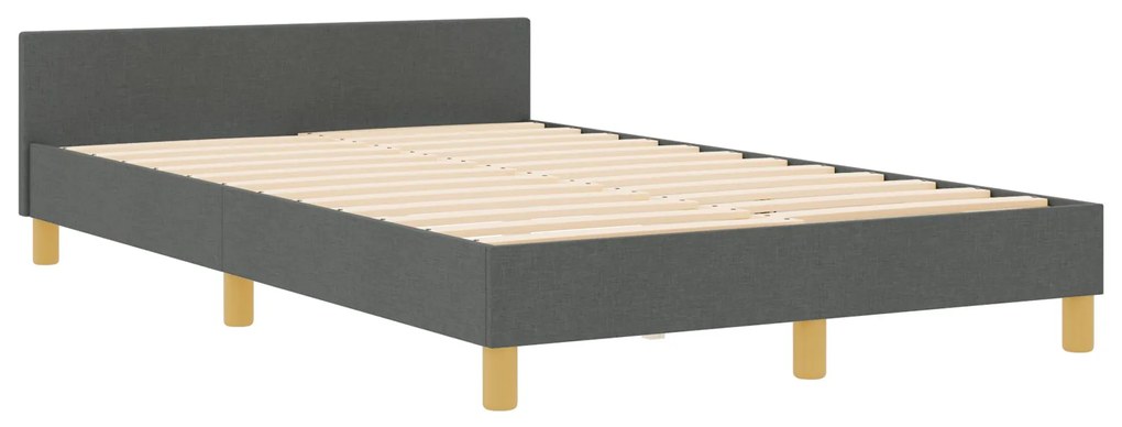 Estrutura de Cama de Tecido Cinza Escuro vidaXL 120x190 cm