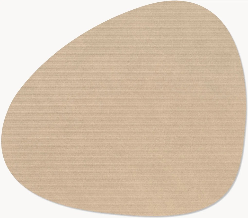 Conjunto de bases de mesa assimétricas em couro artesanais Curve, conjunto de 4