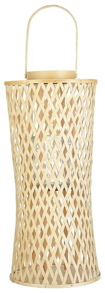 Lanterna em bambu cor natural 58 cm MACTAN Beliani