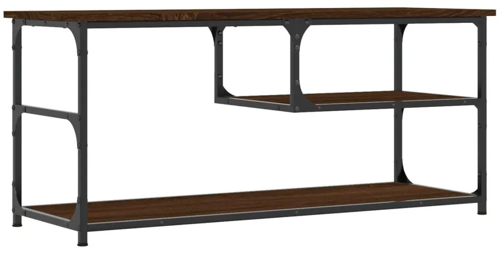 Móvel TV 103x38x46,5 cm derivados madeira/aço carvalho castanho