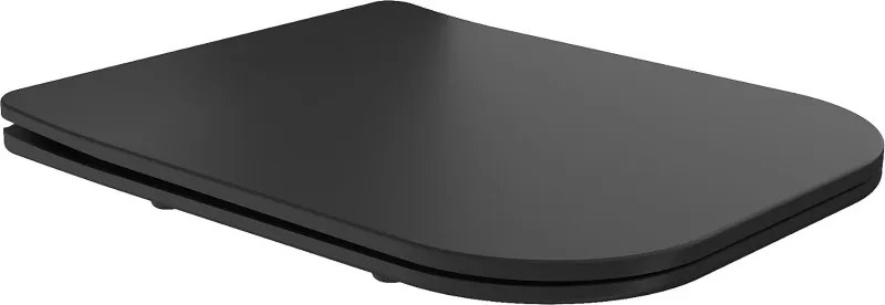 Mexen Teo tampa com fechamento lento slim, duroplast, preto mate - 39060185