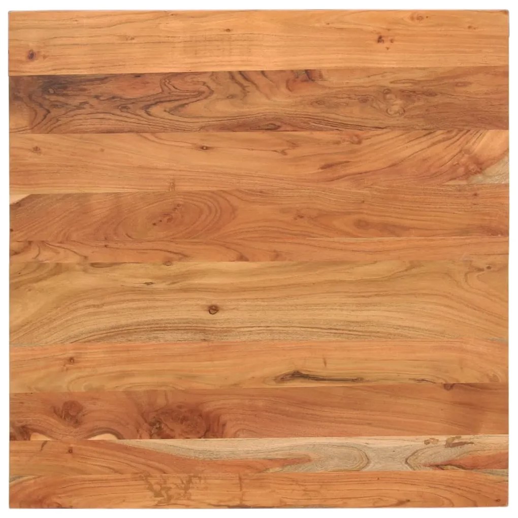 vidaXL Tampo de mesa quadrado 80x80x3,8 cm madeira de acácia maciça