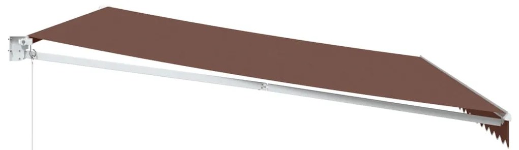 Toldo retrátil manual 500x300 cm castanho