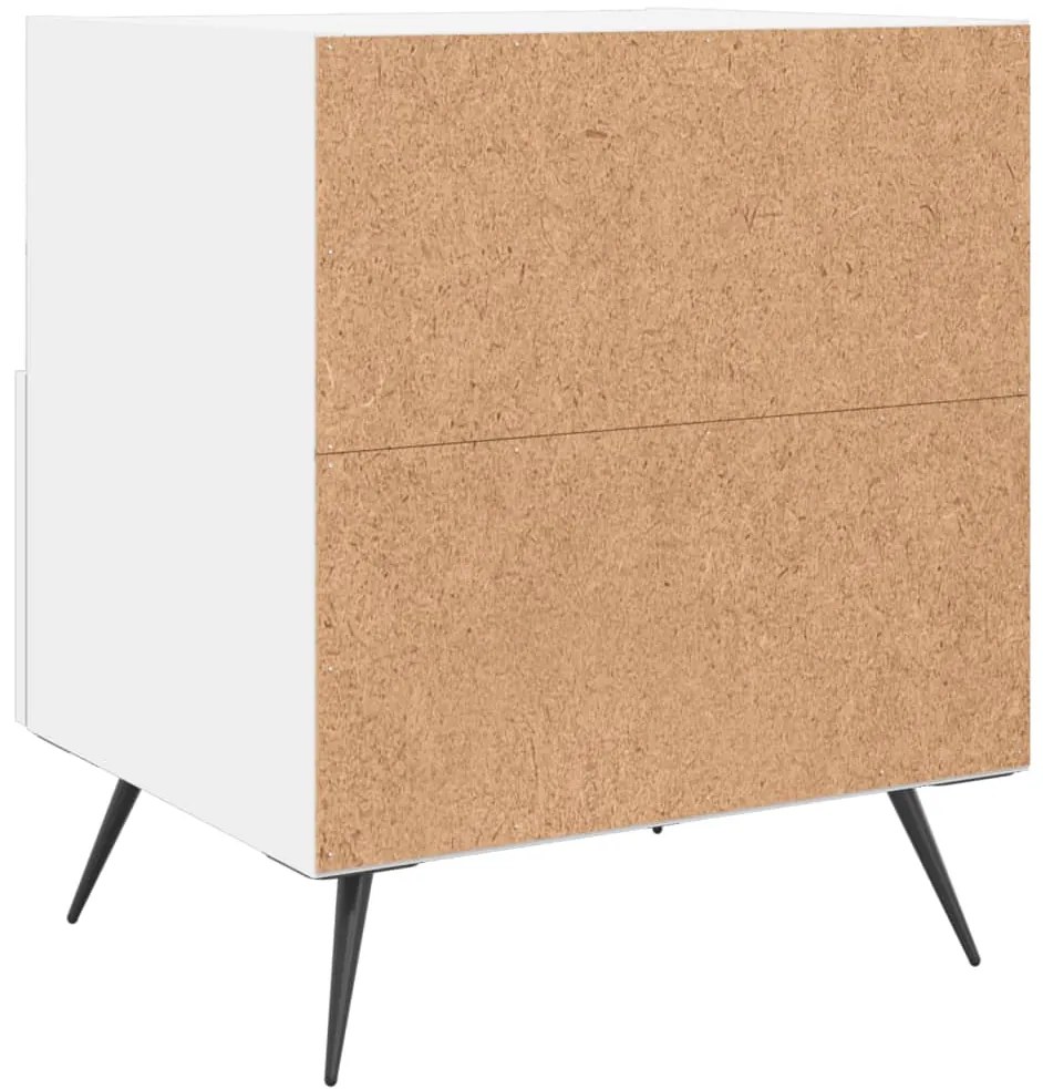 Mesas de cabeceira 2 pcs 40x35x47,5 cm deriv. de madeira branco