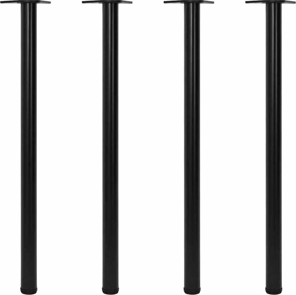 Pernas de mesa ajustáveis ​​em altura, 4pcs, preto, 1100 mm