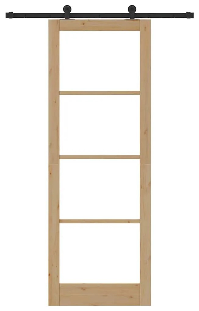 Porta Deslizante vidaXL com Conjunto de Ferragens 'ORKDAL'83x232 cm