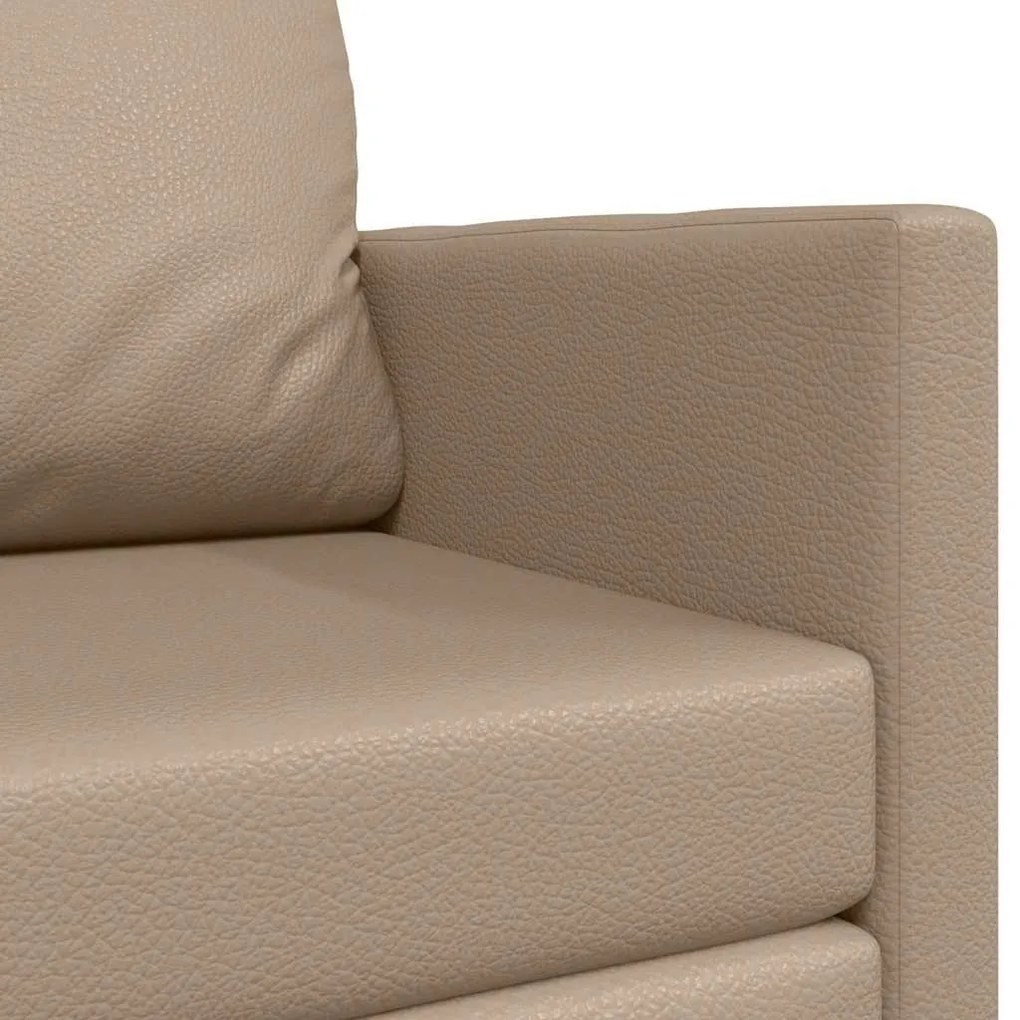Sofá Cama 2 em 1 Cappuccino 124x71x78 cm Couro Sintético
