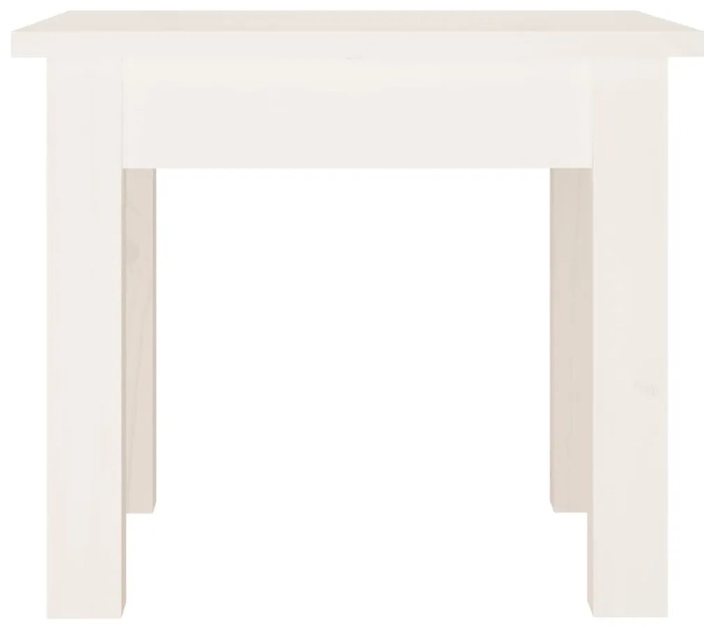 Mesa de centro 35x35x30 cm pinho maciço branco