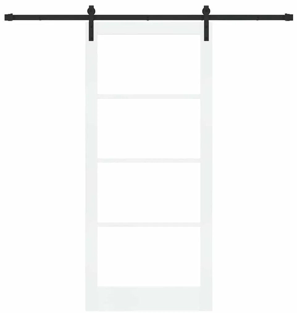 Porta Deslizante vidaXL com Conjunto de Ferragens 'ORKDAL'Branca 93x21