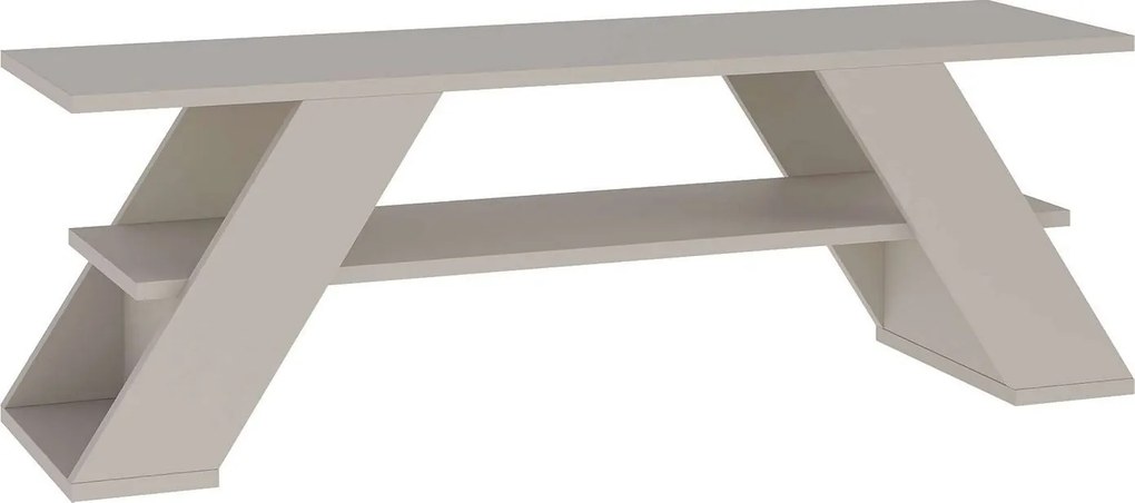 Móvel de TV "Luna" – Branco Areia – 120 x 40 x 33,5 cm – Design Modern