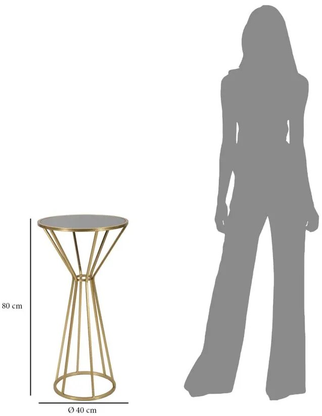 MESA DE APOIO SIMPLE NEW DOURADA Ø 40X80 CM