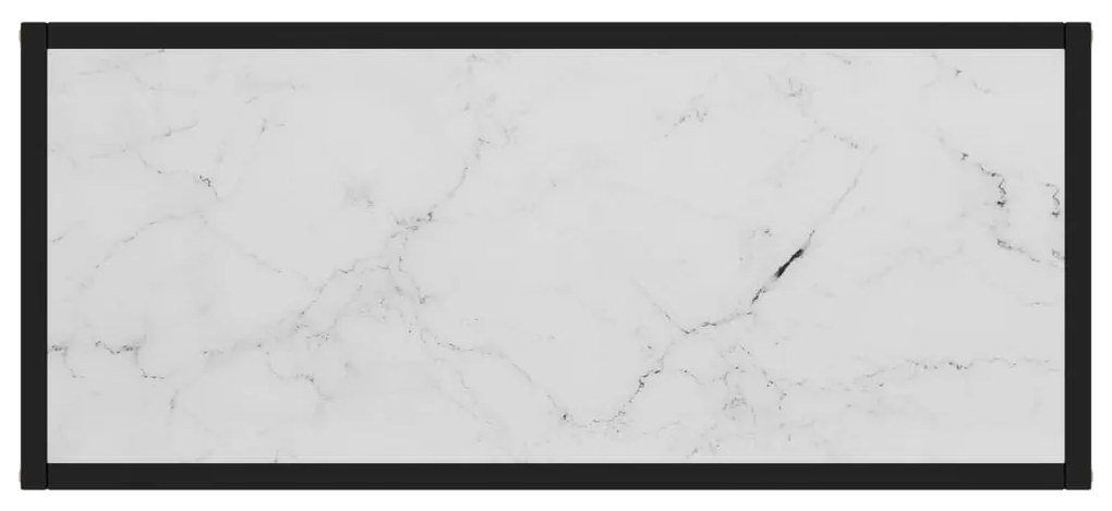Mesa consola 80x35x75 cm vidro temperado branco