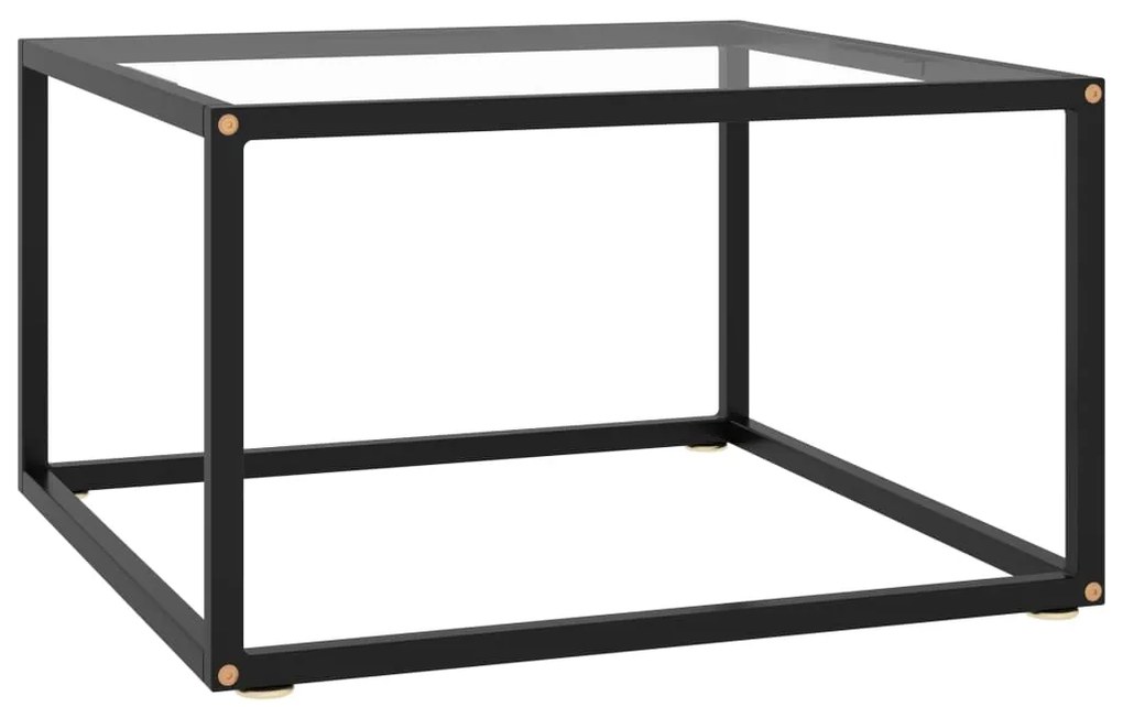 322871 vidaXL Mesa de centro 60x60x35 cm vidro temperado preto