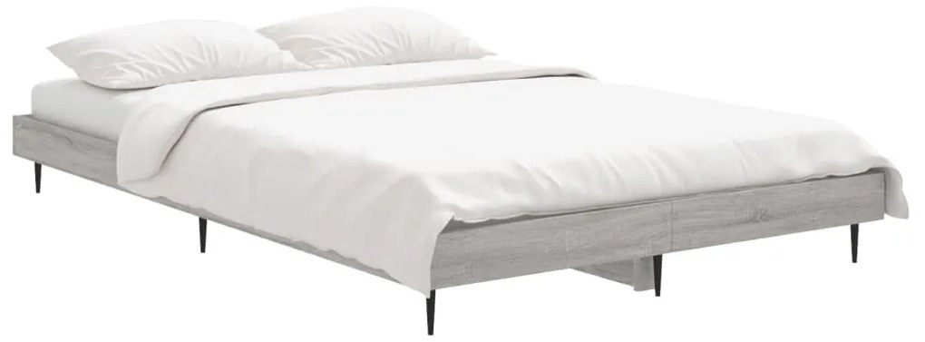 Estrutura cama 120x190 cm derivados de madeira cinzento sonoma