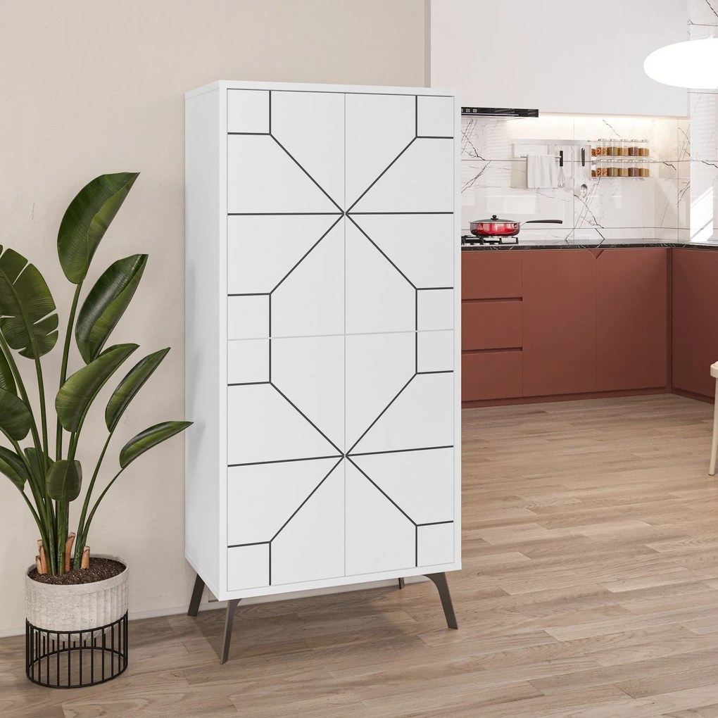 Armário Multiusos Dune – Branco – 62,6 cm x 136 cm x 35,6 cm